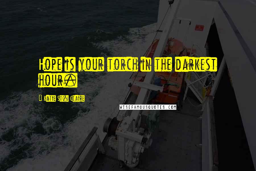 Katie St. Claire Quotes: Hope is your torch in the darkest hour.