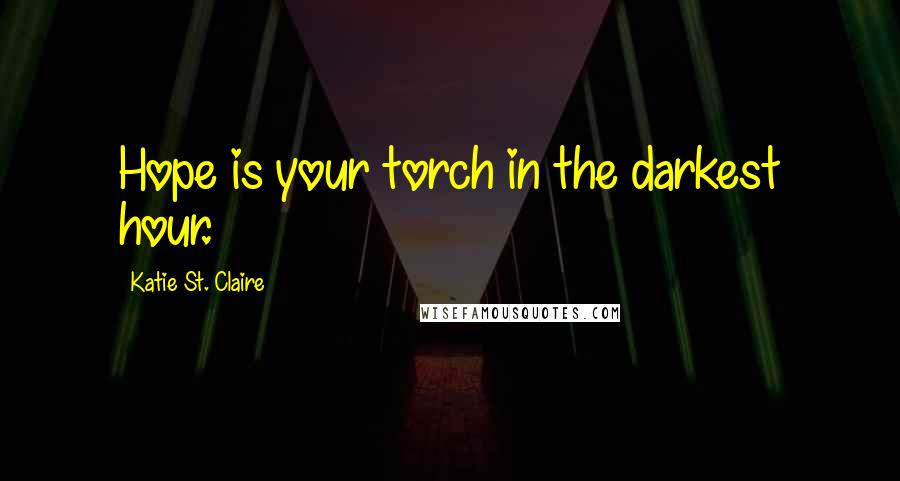 Katie St. Claire Quotes: Hope is your torch in the darkest hour.