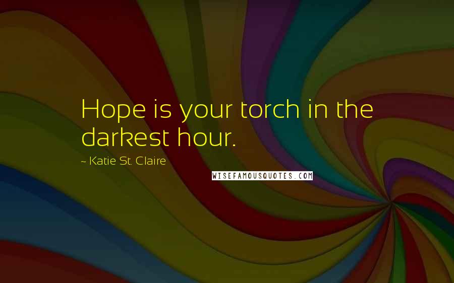 Katie St. Claire Quotes: Hope is your torch in the darkest hour.