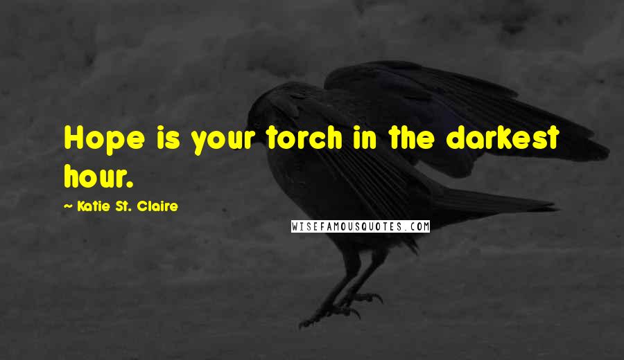 Katie St. Claire Quotes: Hope is your torch in the darkest hour.