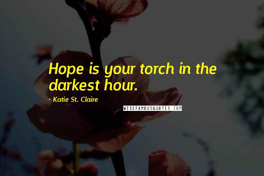 Katie St. Claire Quotes: Hope is your torch in the darkest hour.