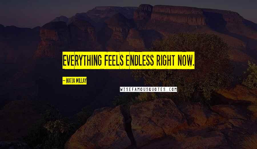 Katja Millay Quotes: Everything feels endless right now.