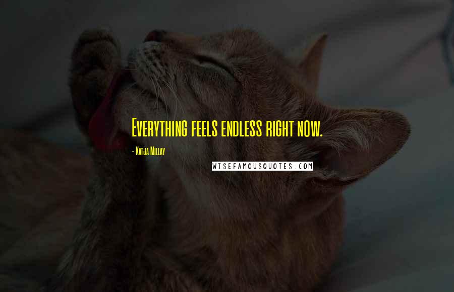 Katja Millay Quotes: Everything feels endless right now.