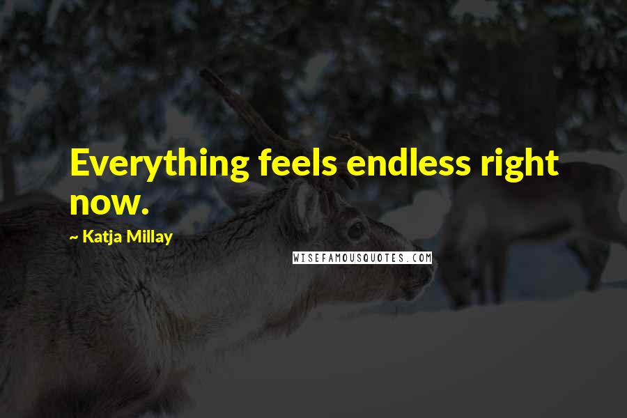 Katja Millay Quotes: Everything feels endless right now.