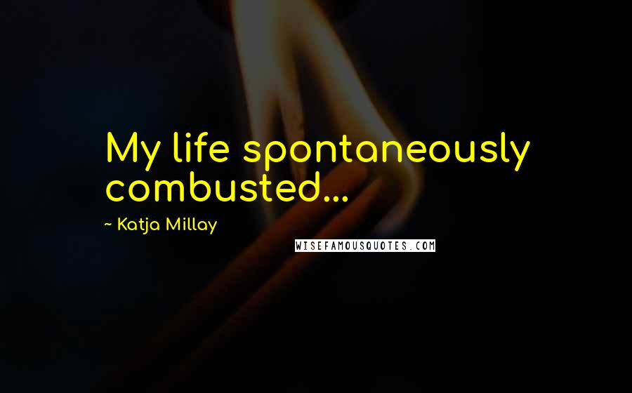 Katja Millay Quotes: My life spontaneously combusted...