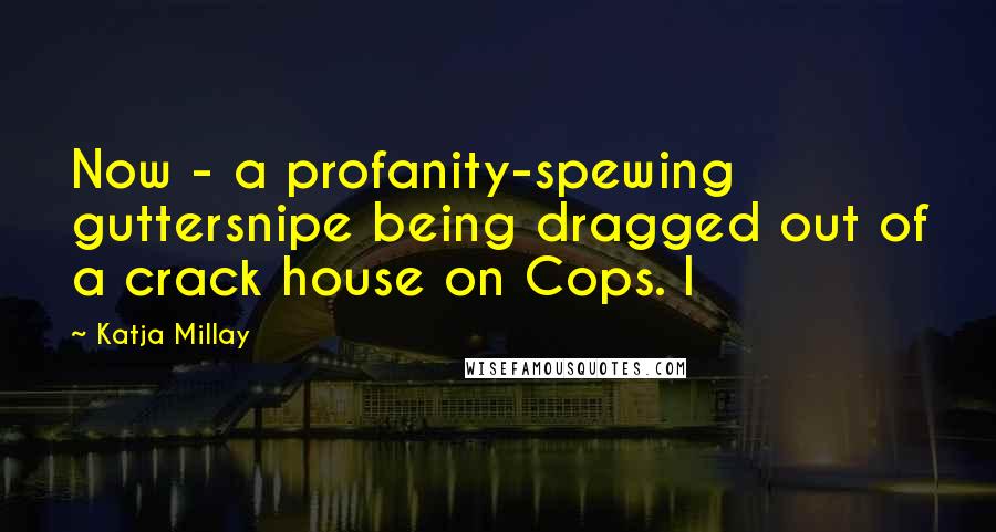 Katja Millay Quotes: Now - a profanity-spewing guttersnipe being dragged out of a crack house on Cops. I