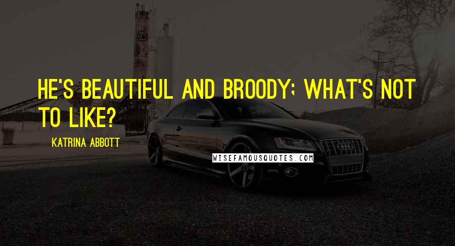 Katrina Abbott Quotes: He's beautiful and broody; what's not to like?