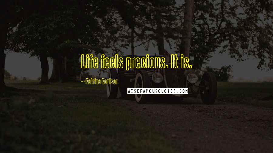 Katrina Kenison Quotes: Life feels precious. It is.