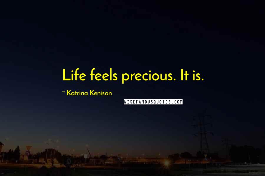 Katrina Kenison Quotes: Life feels precious. It is.