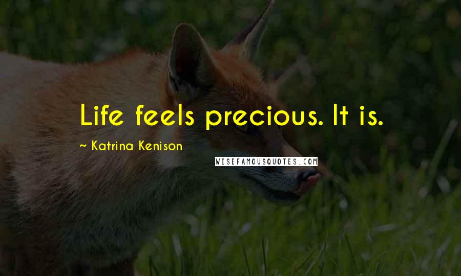 Katrina Kenison Quotes: Life feels precious. It is.