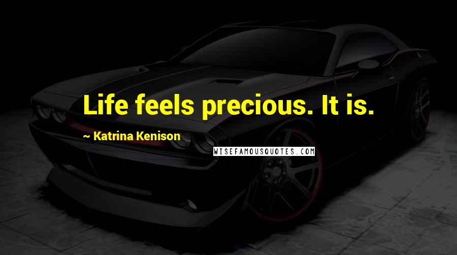 Katrina Kenison Quotes: Life feels precious. It is.