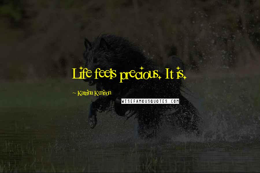 Katrina Kenison Quotes: Life feels precious. It is.