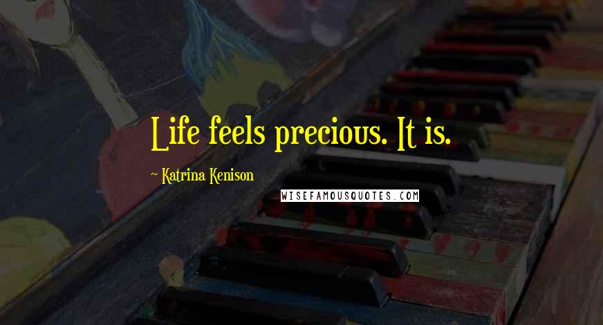 Katrina Kenison Quotes: Life feels precious. It is.