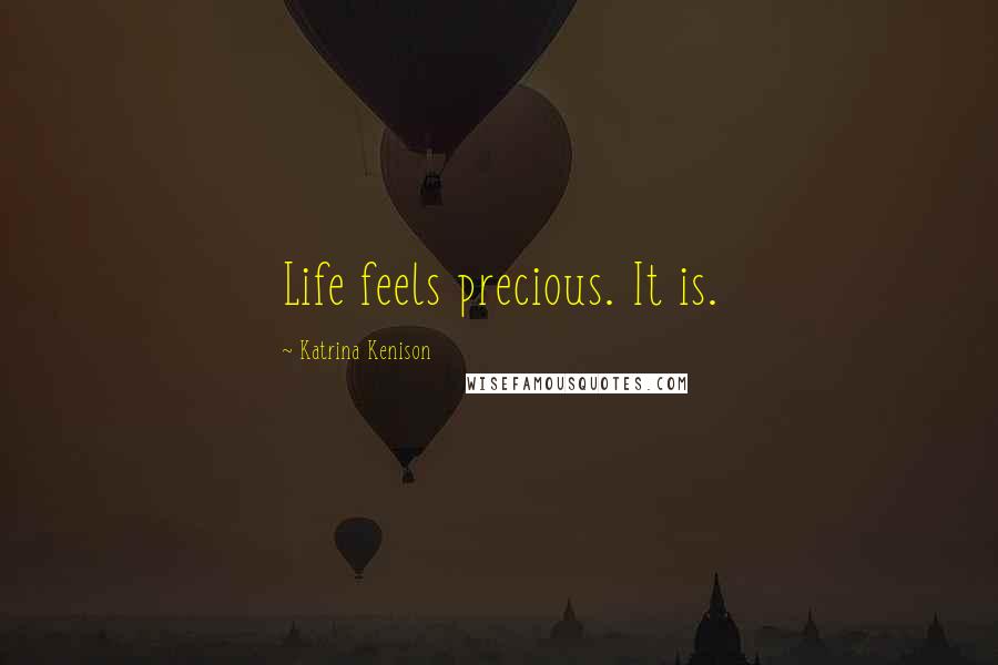 Katrina Kenison Quotes: Life feels precious. It is.