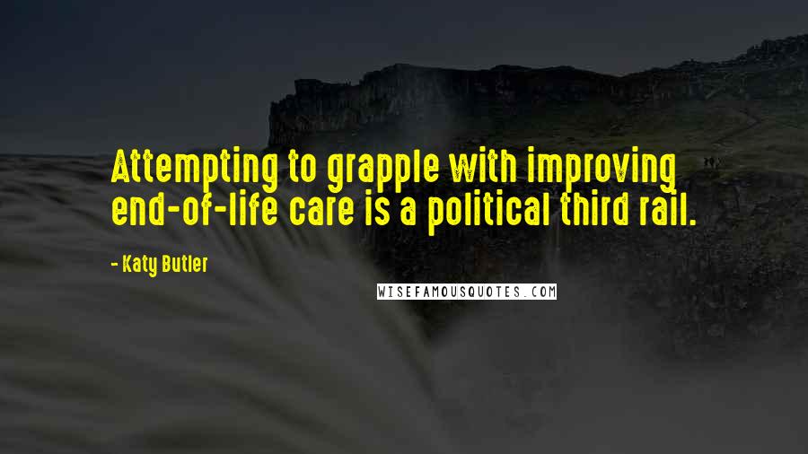 Katy Butler Quotes: Attempting to grapple with improving end-of-life care is a political third rail.