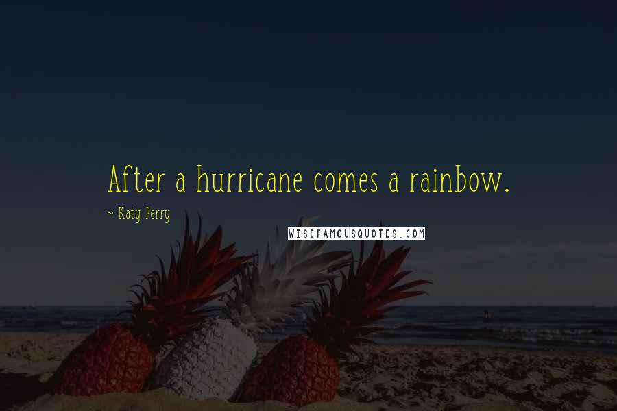 Katy Perry Quotes: After a hurricane comes a rainbow.