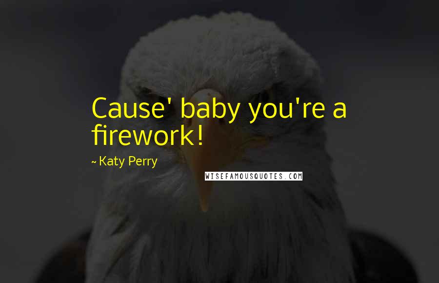 Katy Perry Quotes: Cause' baby you're a firework!