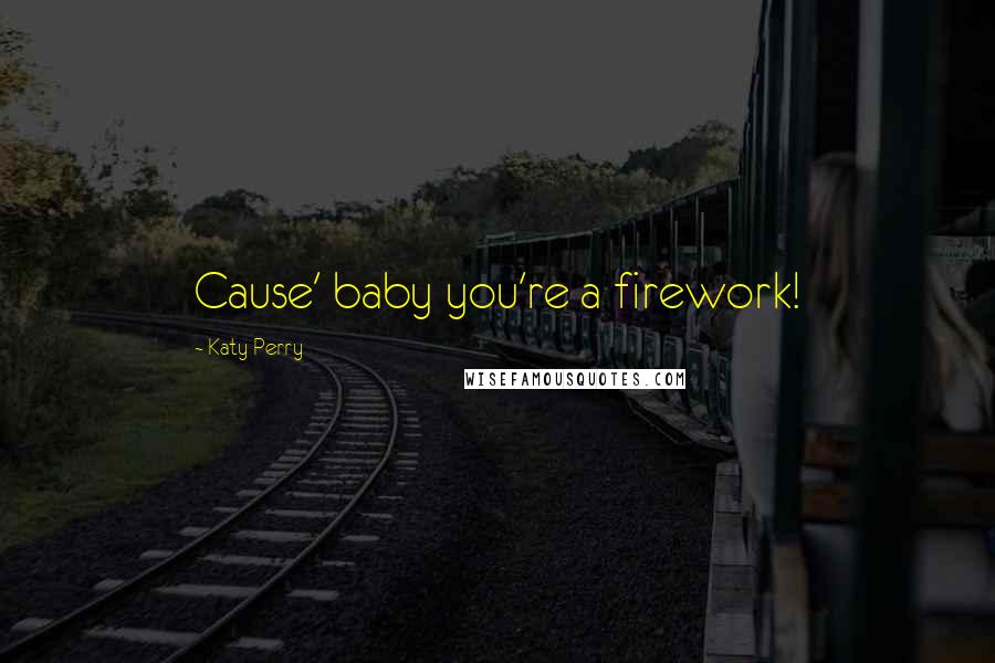 Katy Perry Quotes: Cause' baby you're a firework!