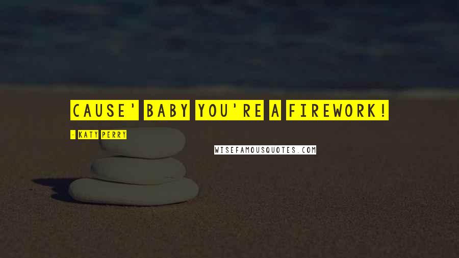 Katy Perry Quotes: Cause' baby you're a firework!