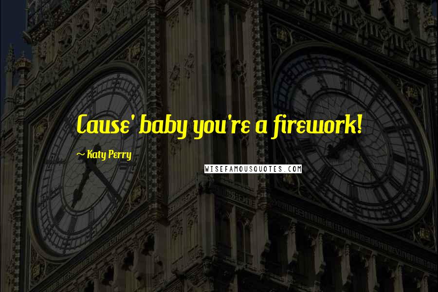 Katy Perry Quotes: Cause' baby you're a firework!