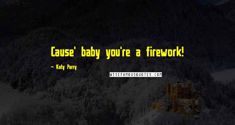 Katy Perry Quotes: Cause' baby you're a firework!