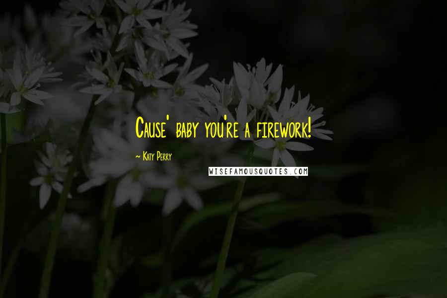 Katy Perry Quotes: Cause' baby you're a firework!