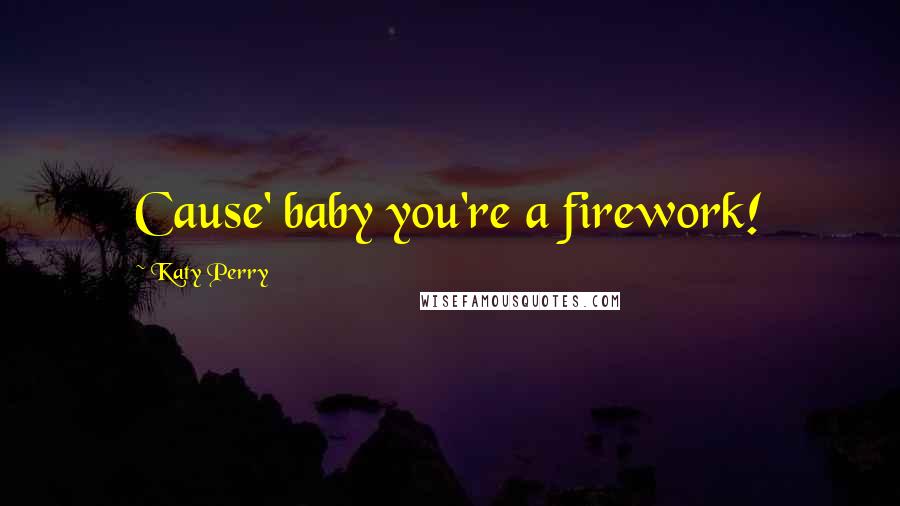 Katy Perry Quotes: Cause' baby you're a firework!