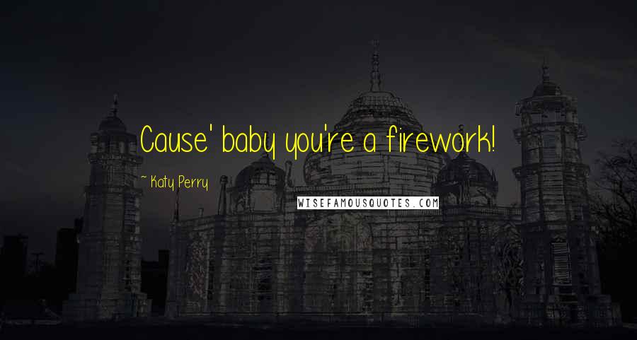 Katy Perry Quotes: Cause' baby you're a firework!