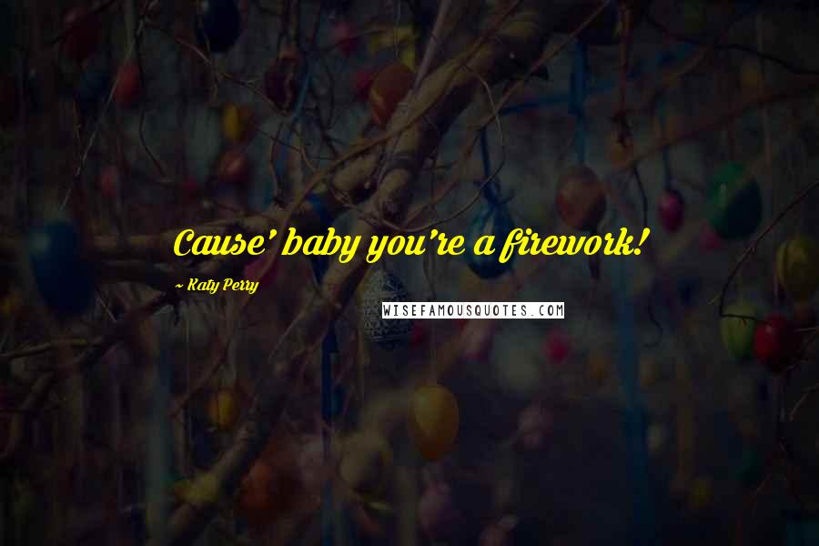 Katy Perry Quotes: Cause' baby you're a firework!