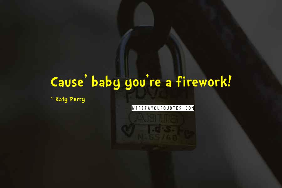 Katy Perry Quotes: Cause' baby you're a firework!