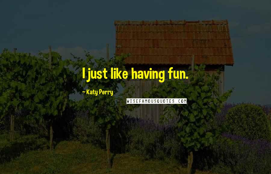 Katy Perry Quotes: I just like having fun.