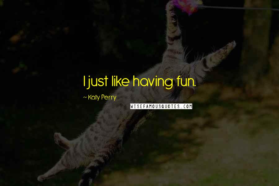 Katy Perry Quotes: I just like having fun.