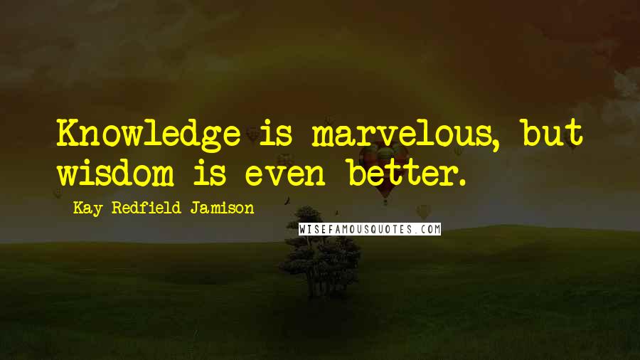 Kay Redfield Jamison Quotes: Knowledge is marvelous, but wisdom is even better.