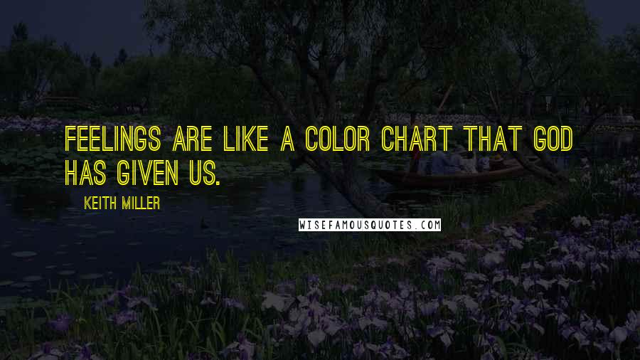 Keith Miller Quotes: Feelings are like a color chart that God has given us.