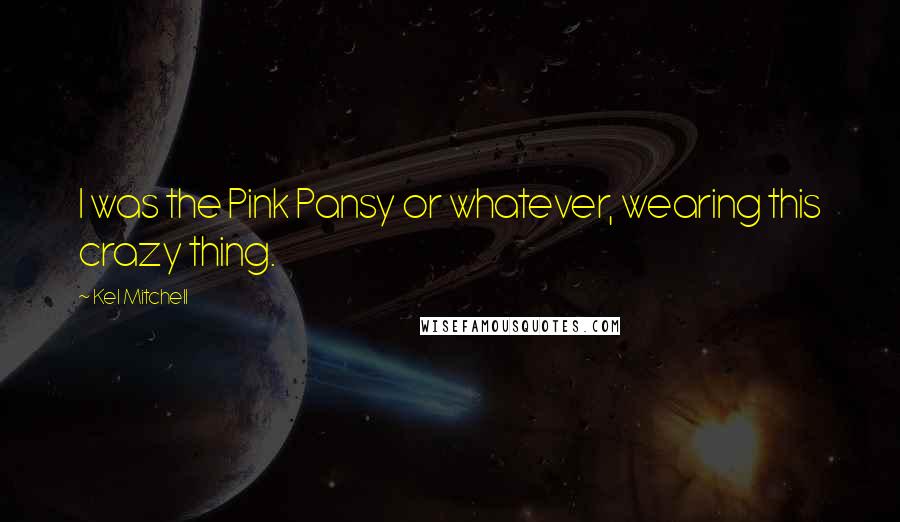 Kel Mitchell Quotes: I was the Pink Pansy or whatever, wearing this crazy thing.