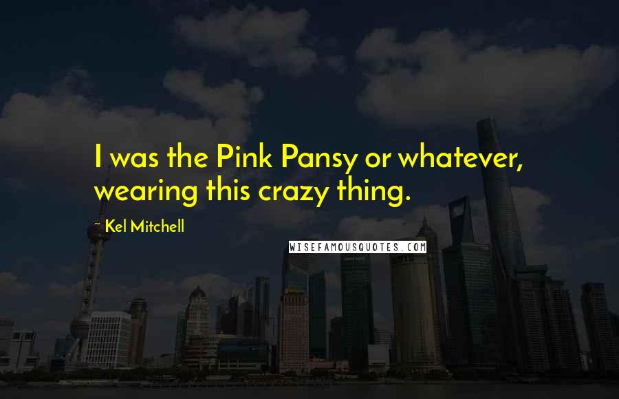 Kel Mitchell Quotes: I was the Pink Pansy or whatever, wearing this crazy thing.