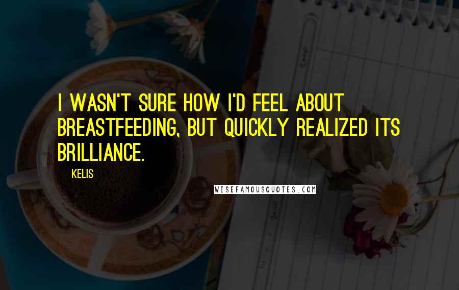 Kelis Quotes: I wasn't sure how I'd feel about breastfeeding, but quickly realized its brilliance.