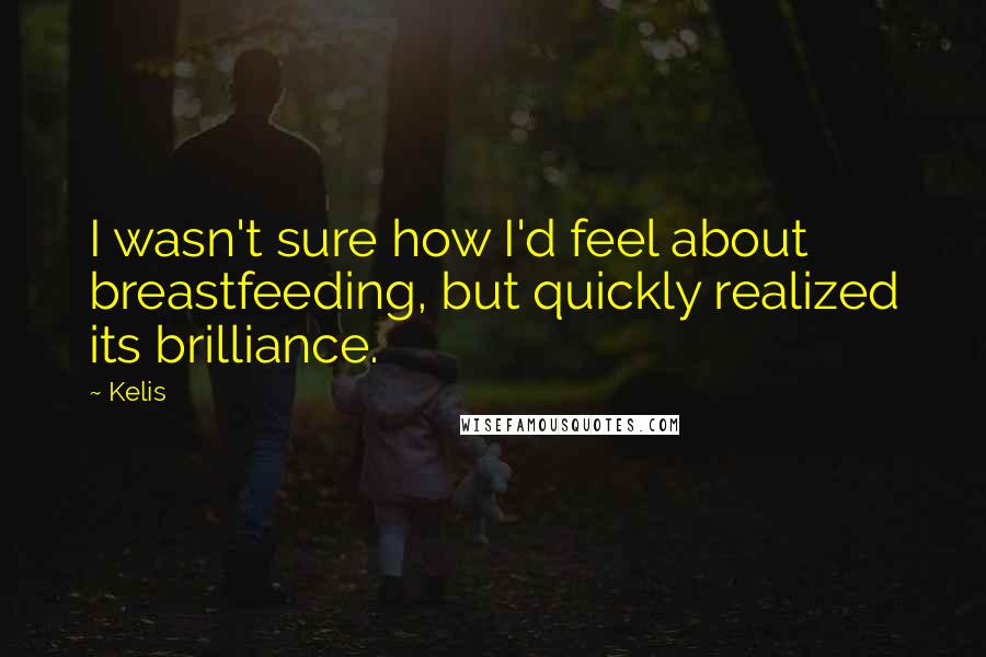 Kelis Quotes: I wasn't sure how I'd feel about breastfeeding, but quickly realized its brilliance.