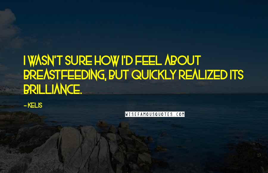 Kelis Quotes: I wasn't sure how I'd feel about breastfeeding, but quickly realized its brilliance.