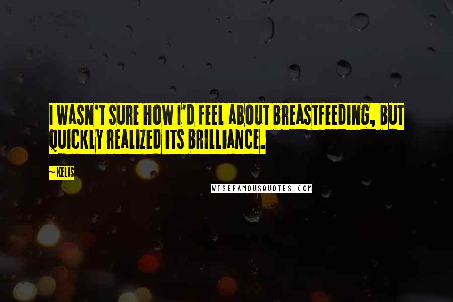 Kelis Quotes: I wasn't sure how I'd feel about breastfeeding, but quickly realized its brilliance.