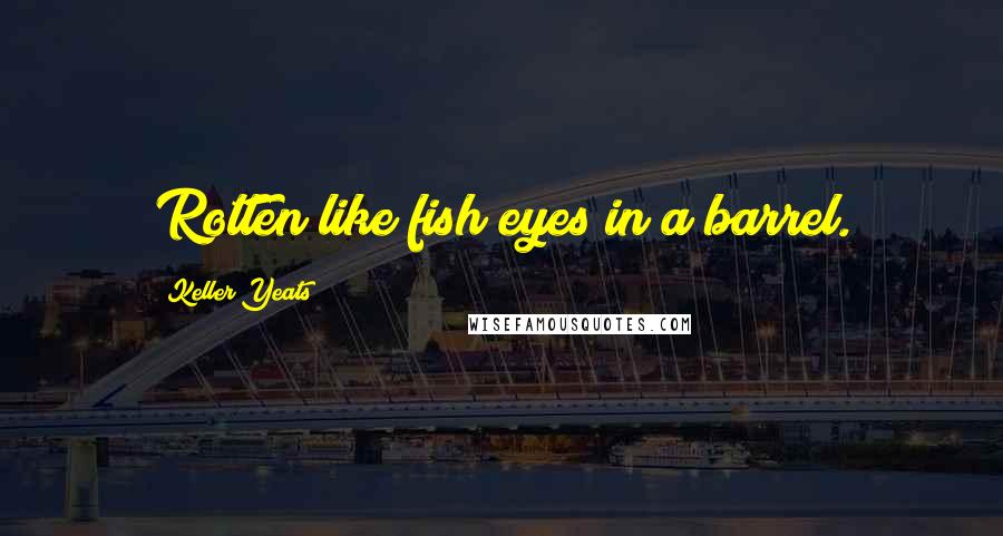 Keller Yeats Quotes: Rotten like fish eyes in a barrel.