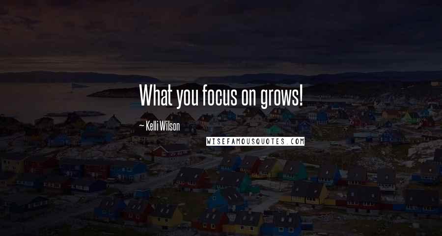 Kelli Wilson Quotes: What you focus on grows!