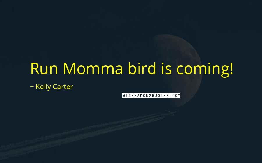 Kelly Carter Quotes: Run Momma bird is coming!