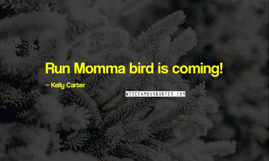 Kelly Carter Quotes: Run Momma bird is coming!