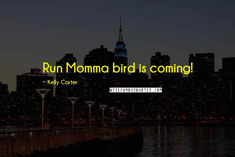 Kelly Carter Quotes: Run Momma bird is coming!