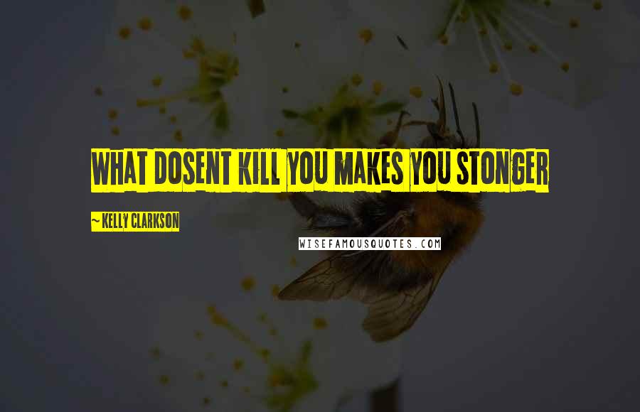Kelly Clarkson Quotes: What dosent kill you makes you stonger