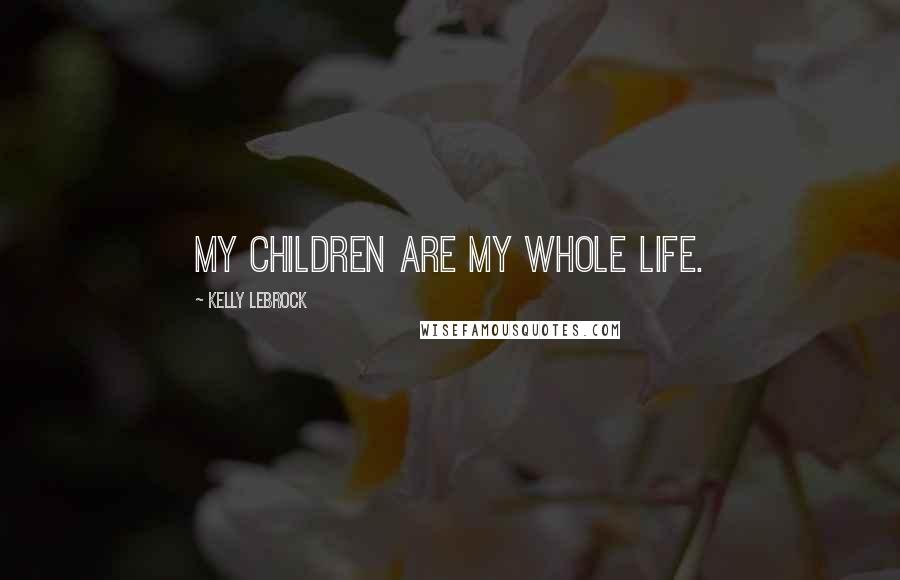 Kelly LeBrock Quotes: My children are my whole life.
