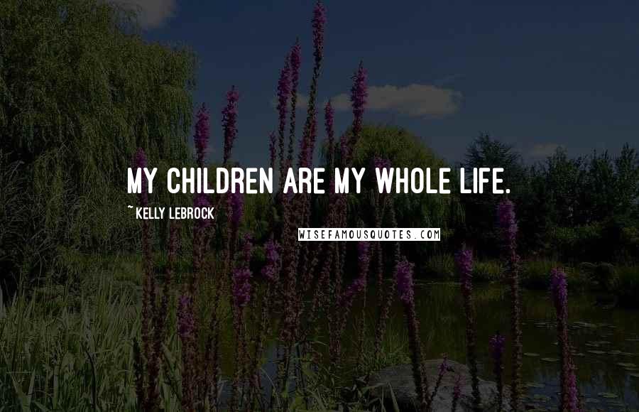 Kelly LeBrock Quotes: My children are my whole life.