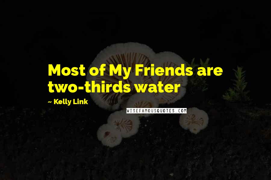 Kelly Link Quotes: Most of My Friends are two-thirds water