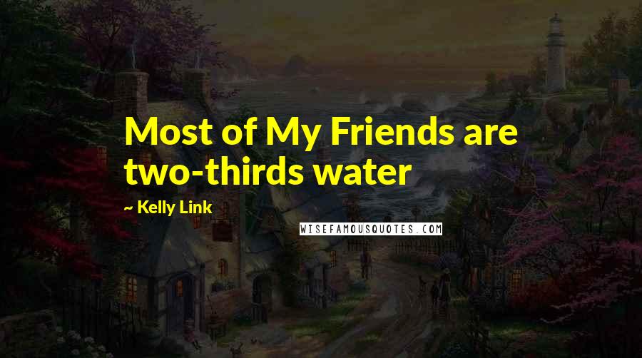 Kelly Link Quotes: Most of My Friends are two-thirds water